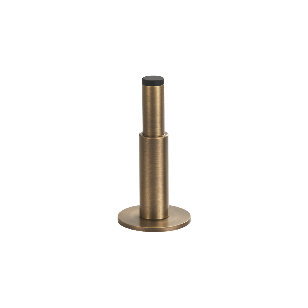 Smooth Pillar Solid Brass Door Stop | Bronze