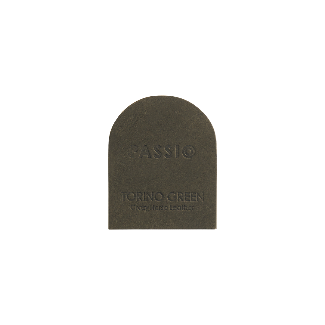 Leather Sample Disc | Torino Green (Crazy Horse Leather)