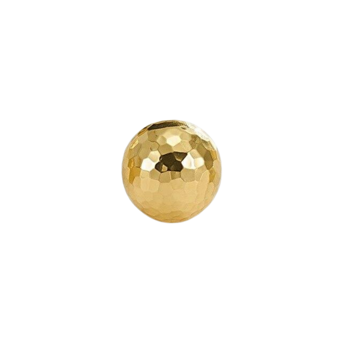 Otto Solid Brass Hammered Spherical Knob | Polished Gold