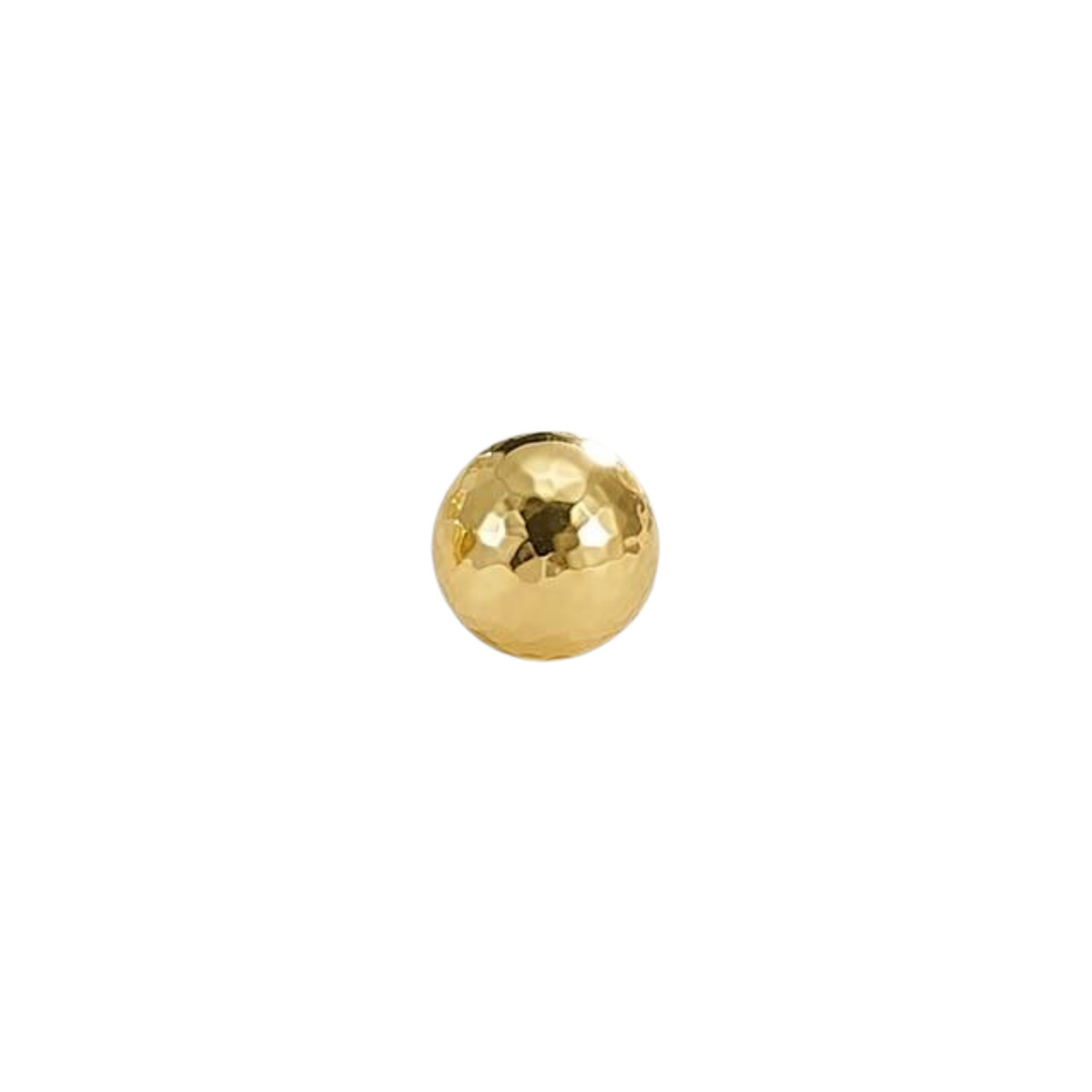 Otto Solid Brass Hammered Spherical Knob | Polished Gold