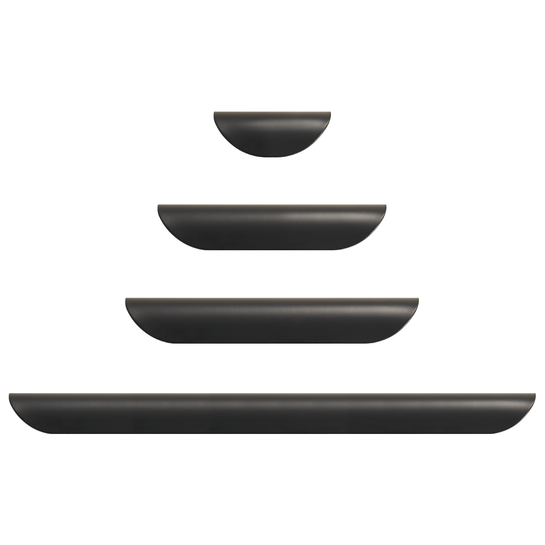 Wade Solid Brass Lip Pull | Black