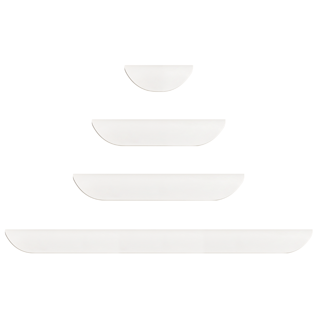 Wade Solid Brass Lip Pull | White