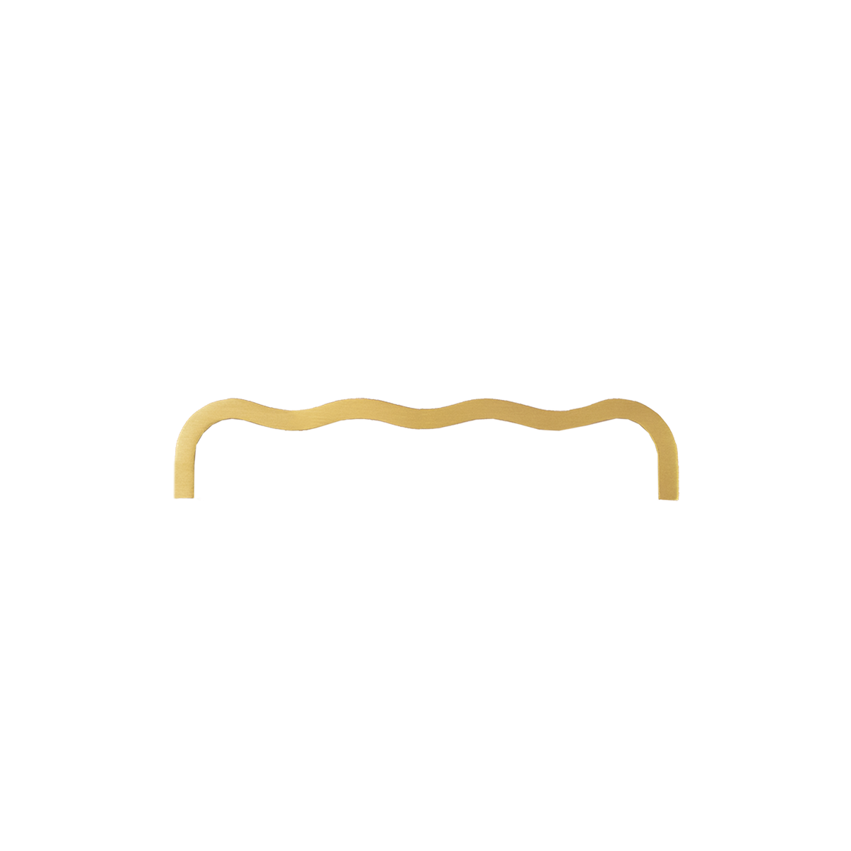 Wavey Solid Brass Handle | Satin Brass