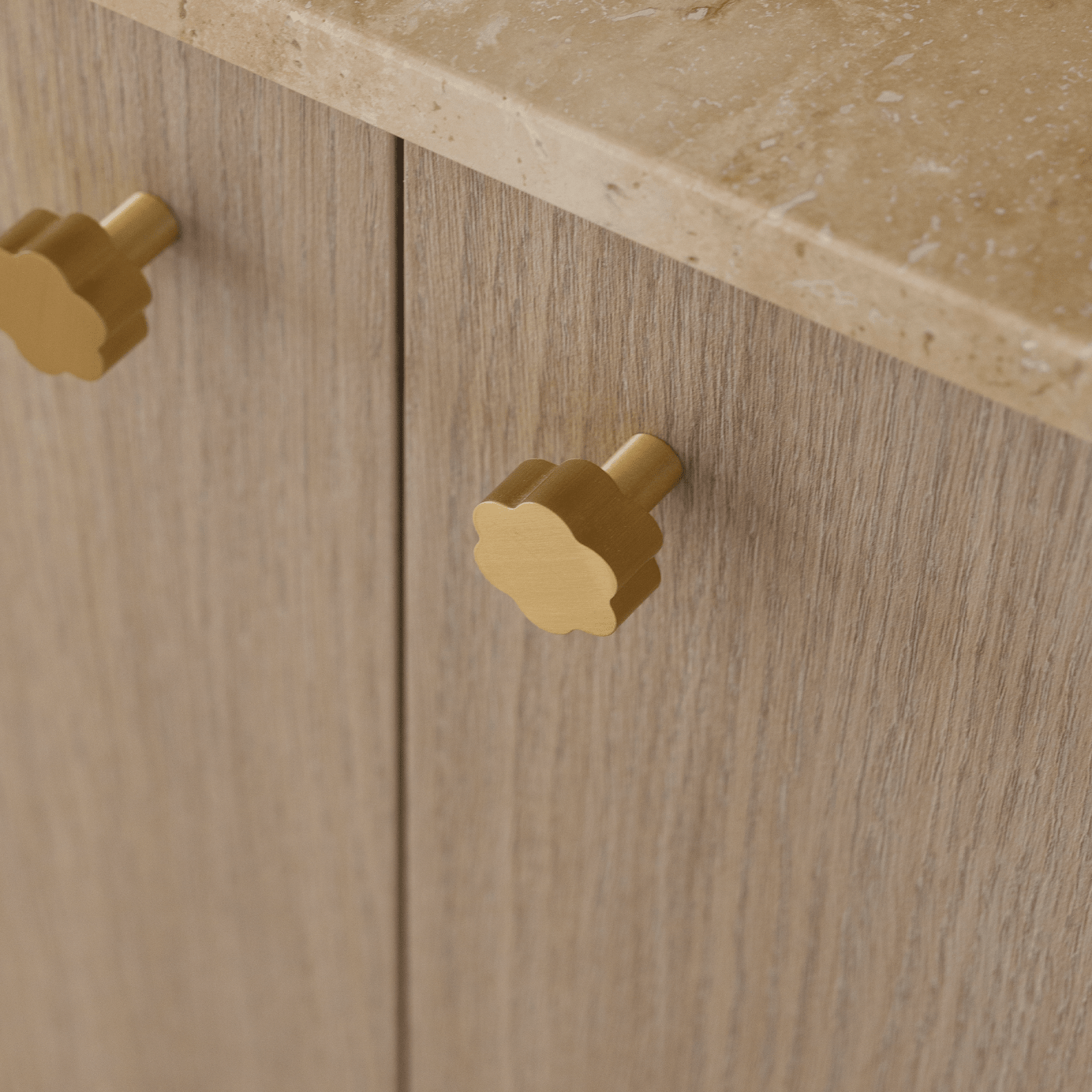 Wavey Solid Brass Hook | Satin Brass - Passio Interiors