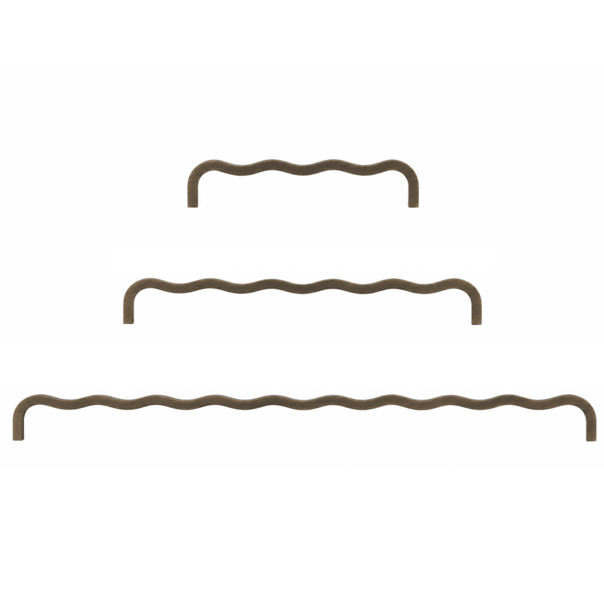 Wavey Solid Brass Handle | Bronze - Passio Interiors