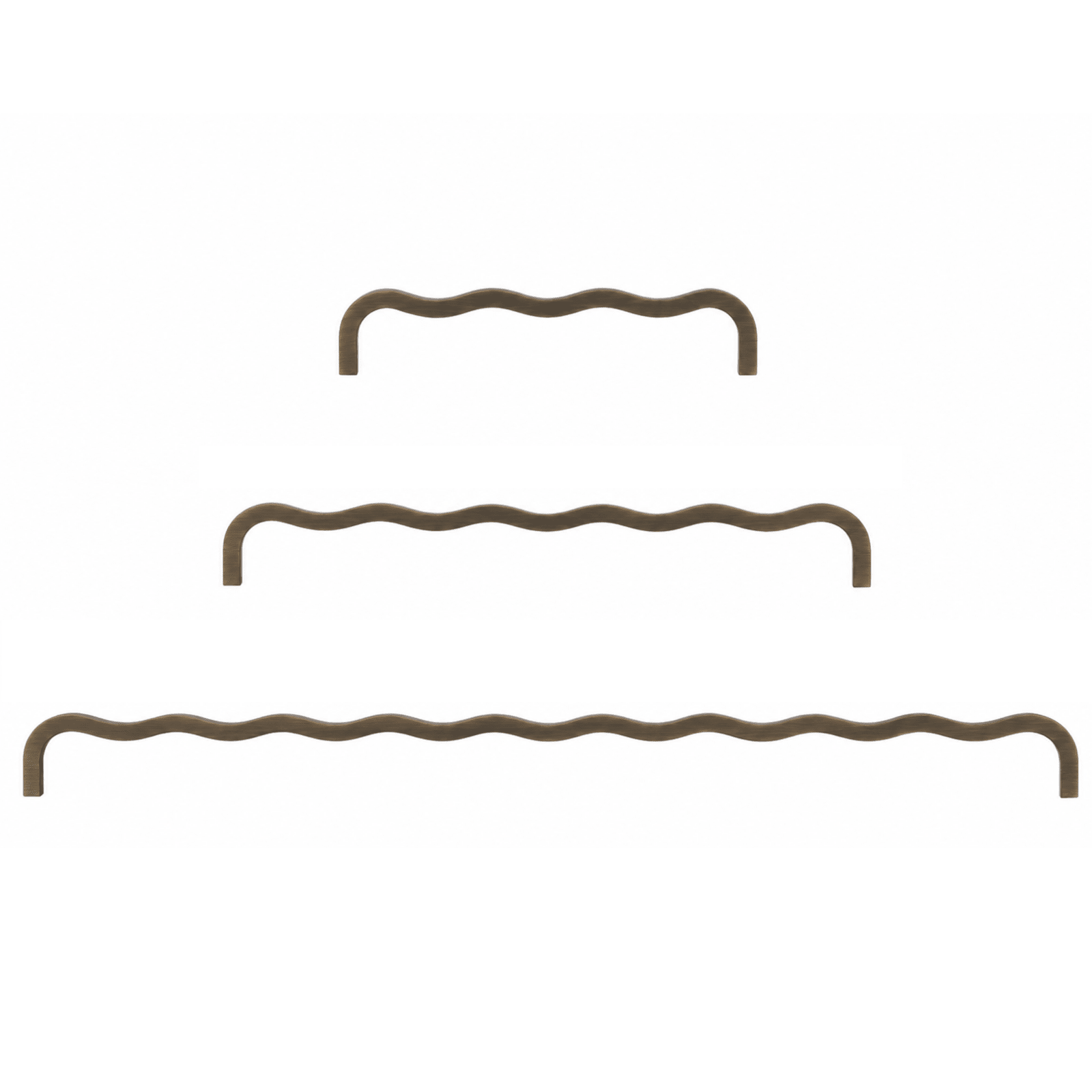 Wavey Solid Brass Handle | Bronze - Passio Interiors