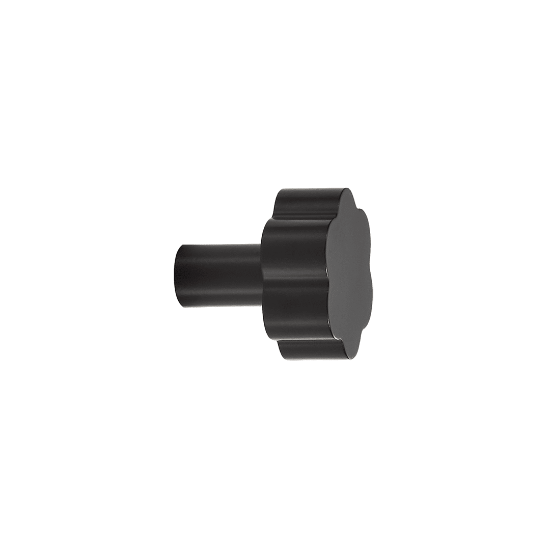 Wavey Solid Brass Hook | Black - Passio Interiors