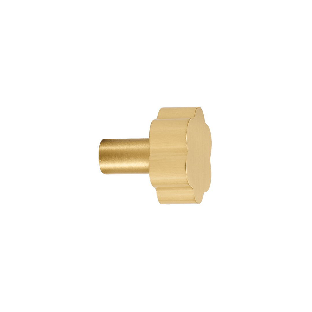 Wavey Solid Brass Hook | Satin Brass - Passio Interiors