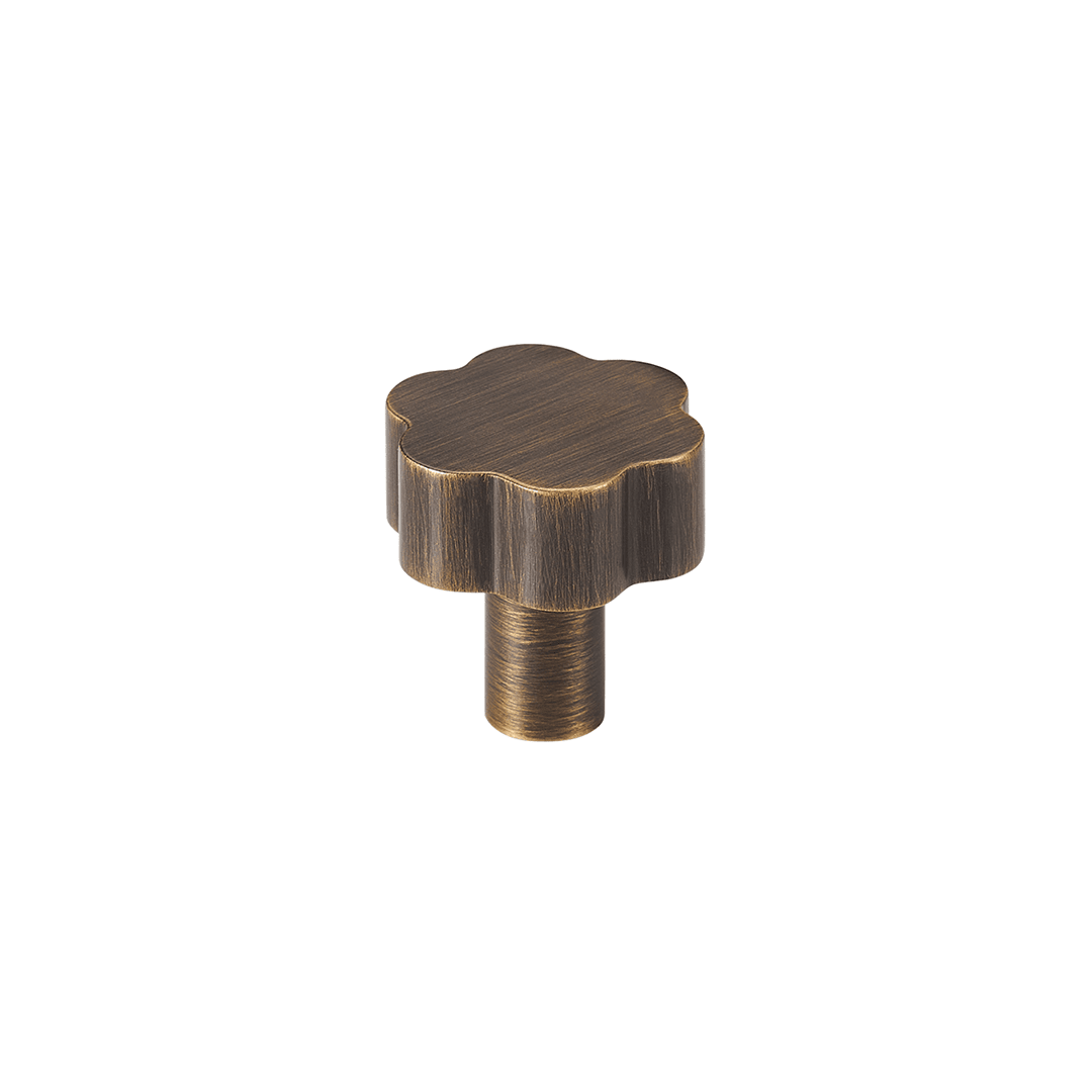 Wavey Solid Brass Knob II | Bronze - Passio Interiors