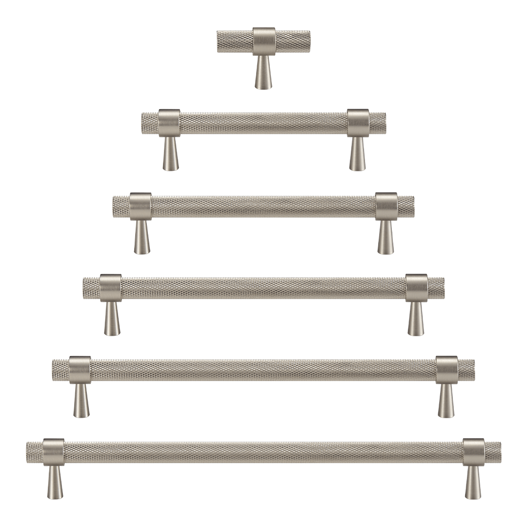 Bevan Solid Brass Handle | Satin Nickel - Passio Interiors