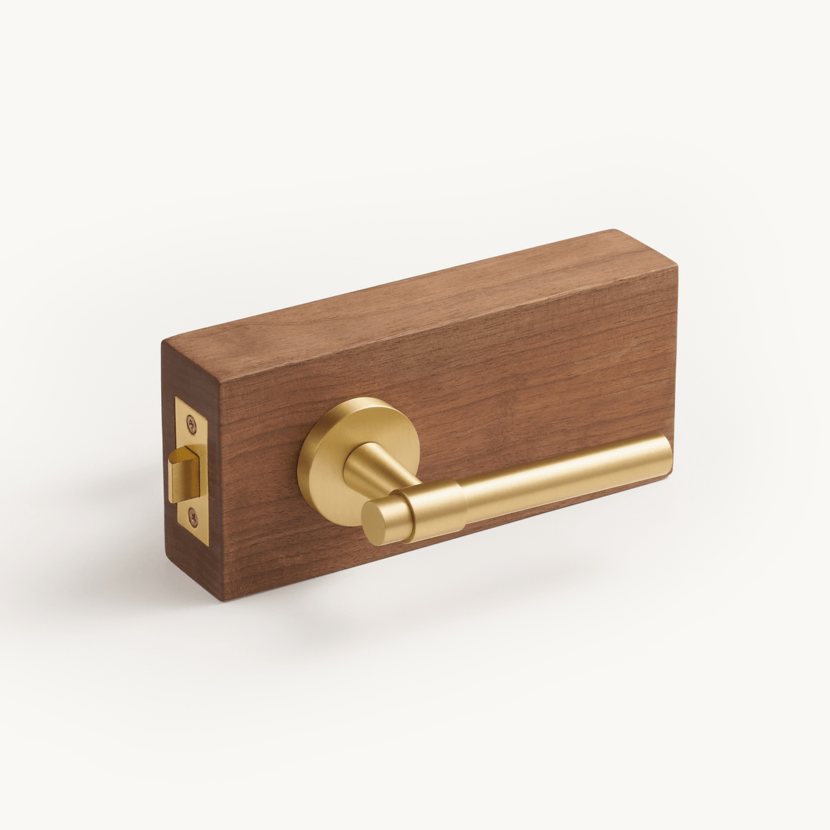 Kia Solid Brass Door Lever | Gold - Passio Interiors
