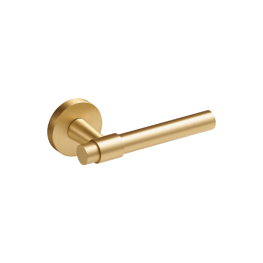 Kia Solid Brass Door Lever | Gold - Passio Interiors