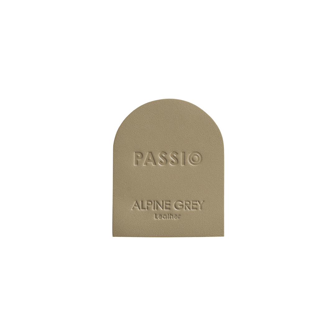 Leather Sample Disc | Alpine Grey - Passio Interiors