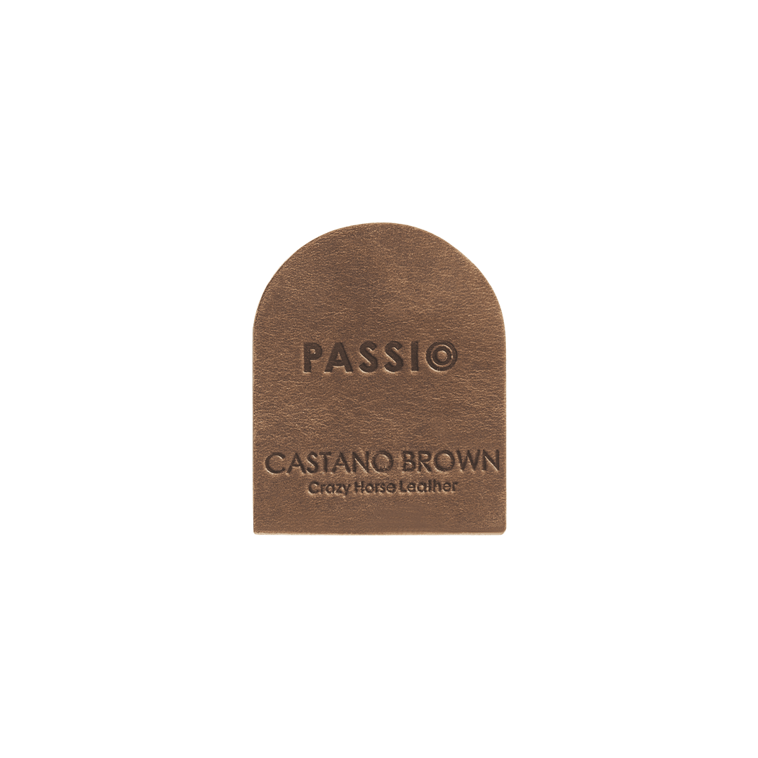 Leather Sample Disc | Castano Brown (Crazy Horse Leather) - Passio Interiors