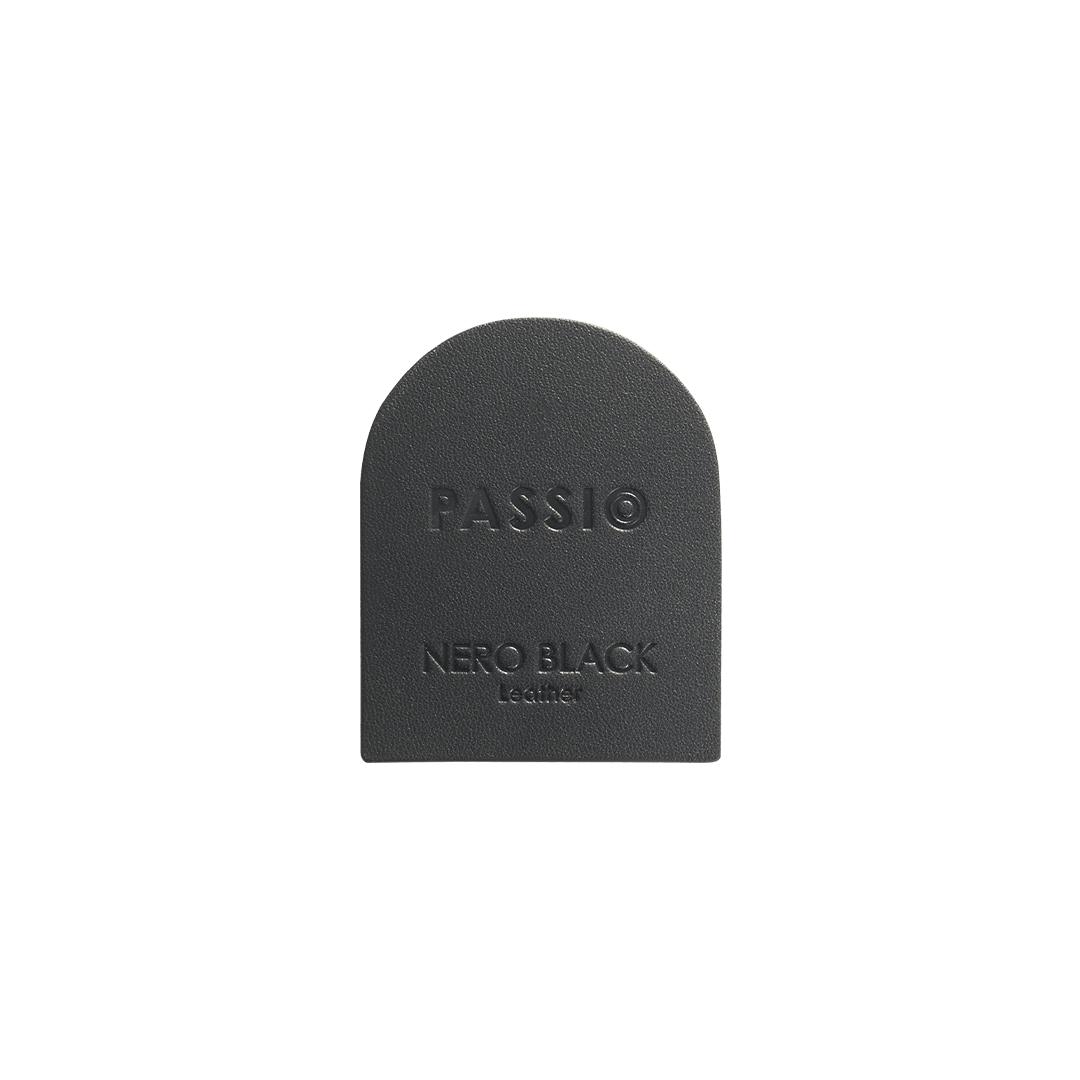 Leather Sample Disc | Nero Black - Passio Interiors