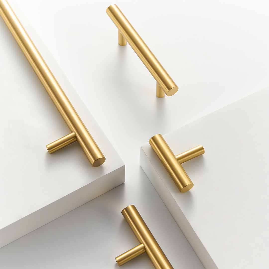 Nova Solid Brass Handle | Satin Brass XS - XL