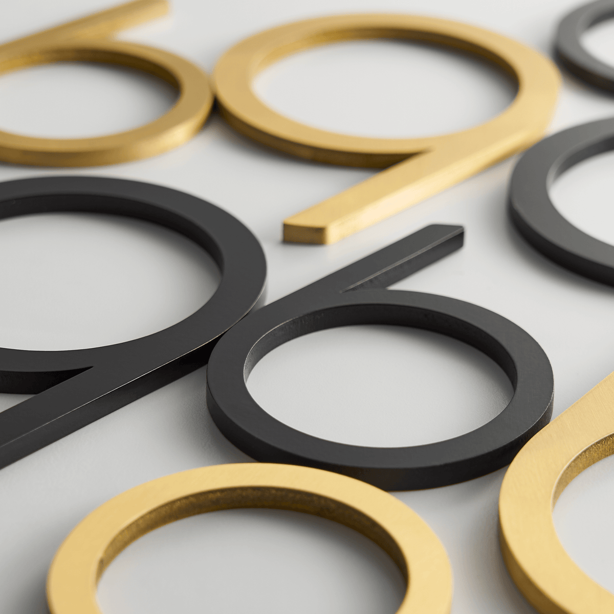 Float In Lettering Smooth Solid Brass Floating Lettering | Black 10cm - 20cm - Passio ...