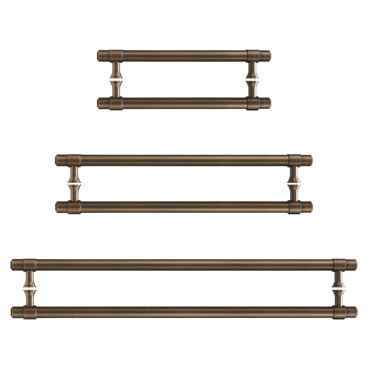 Orson Double-Sided Solid Brass Entry Pull | Bronze - Passio Interiors
