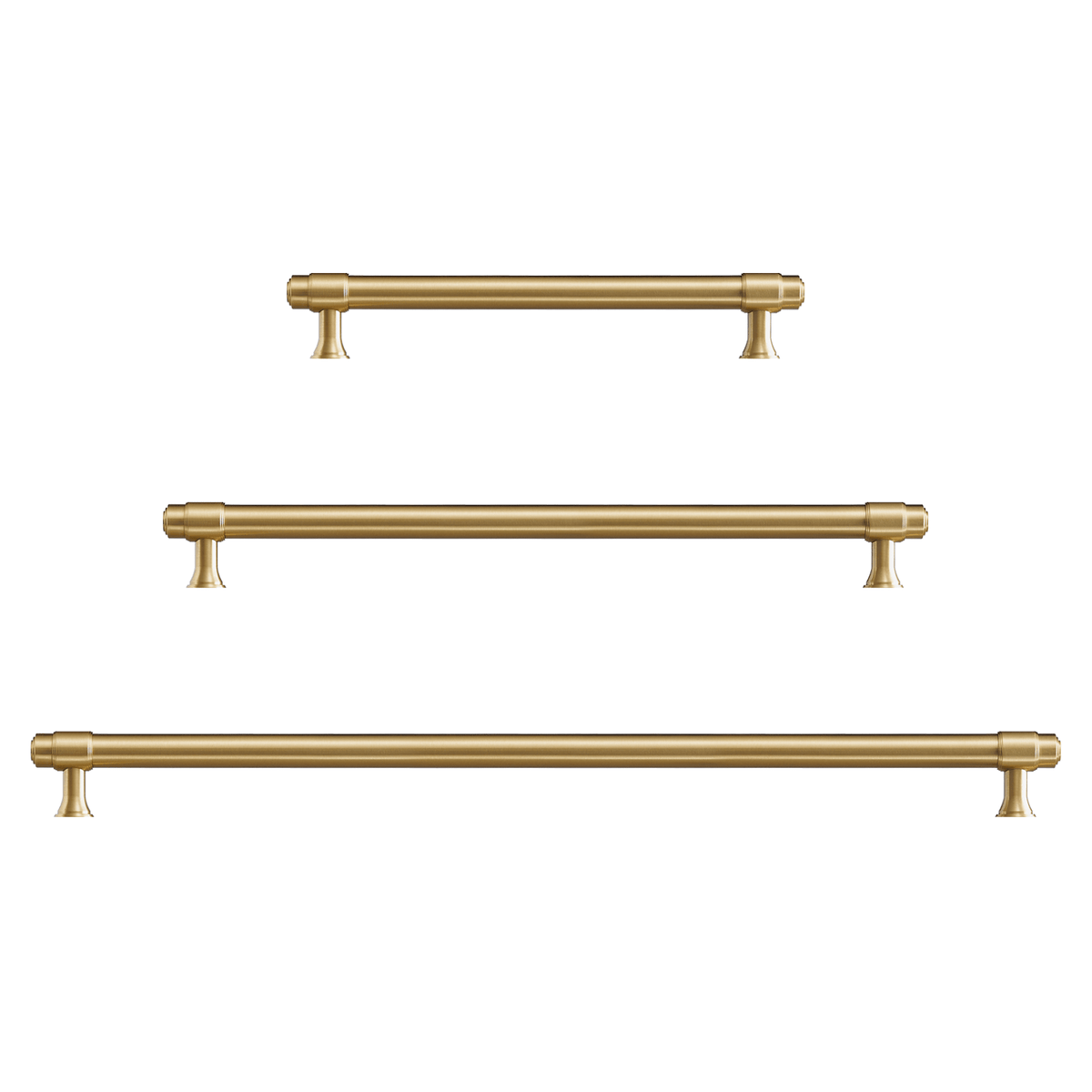 Orson Single-Sided Solid Brass Entry / Appliance Pull | Satin Brass - Passio Interiors