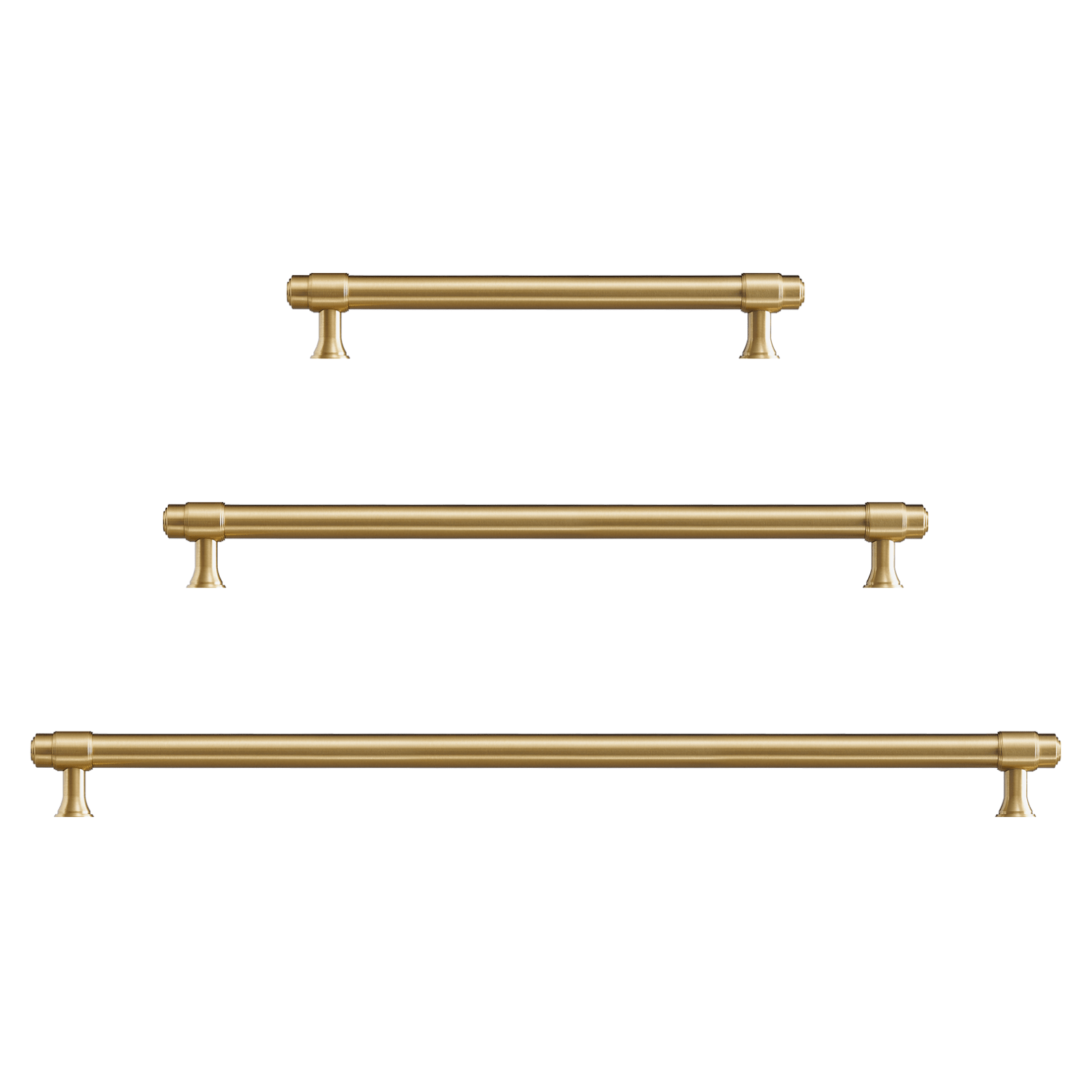 Orson Single-Sided Solid Brass Entry / Appliance Pull | Satin Brass - Passio Interiors