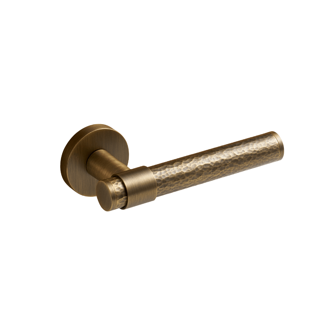 Otto Solid Brass Door Lever | Bronze - Passio Interiors