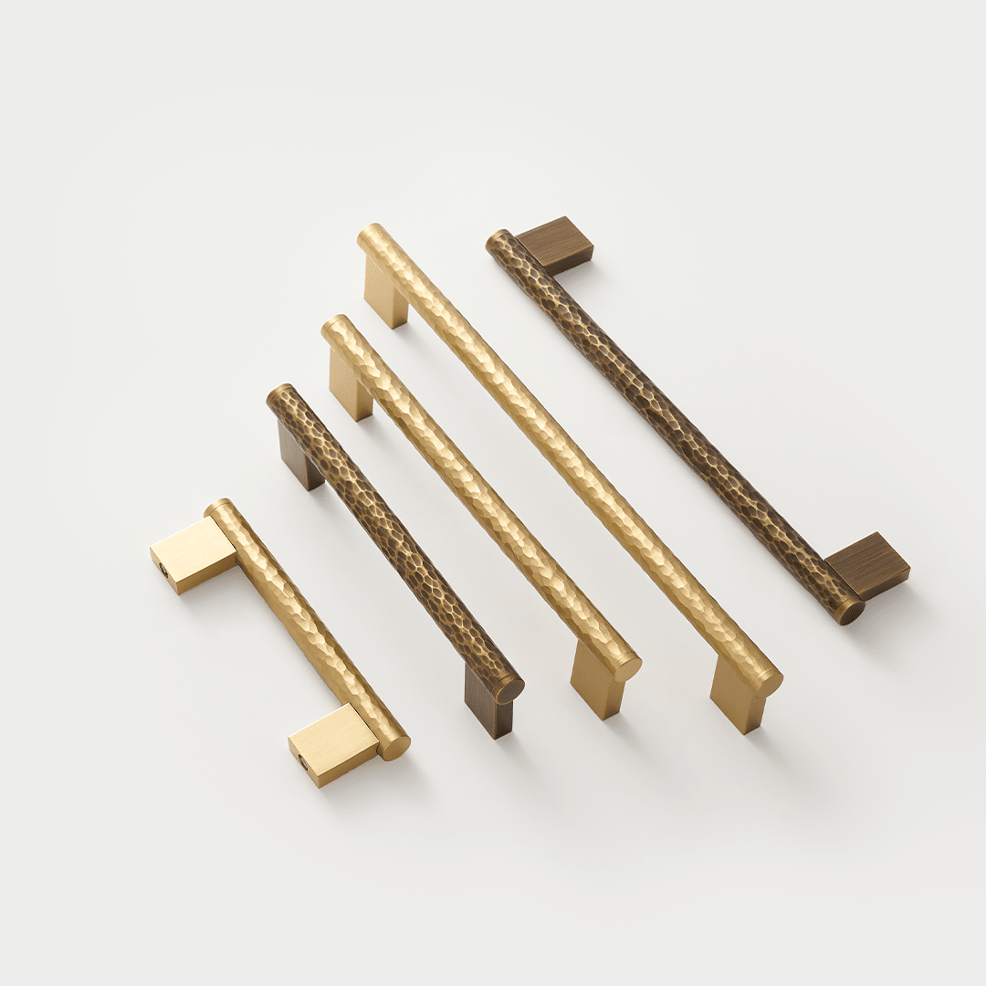 Otto Solid Brass Hammered Handle | Bronze - Passio Interiors