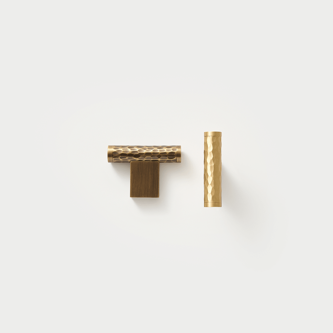 Otto Solid Brass Hammered Handle | Bronze - Passio Interiors