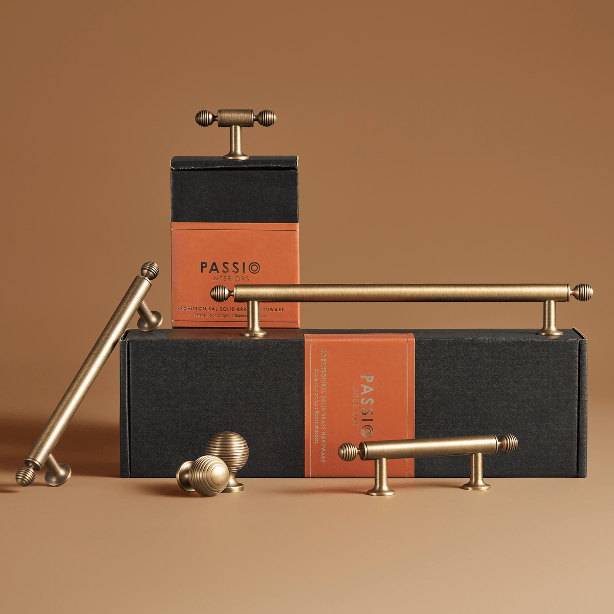 Renzo Solid Brass Handle | Bronze - Passio Interiors