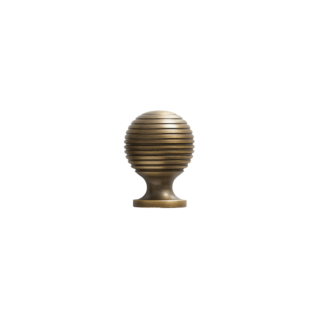 Renzo Solid Brass Knob | Bronze - Passio Interiors