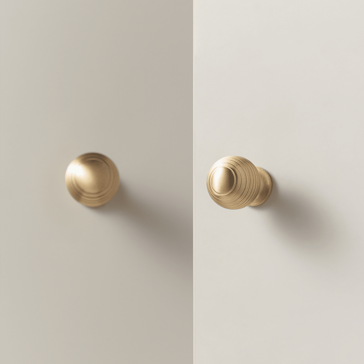 Renzo Solid Brass Knob | Satin Brass - Passio Interiors