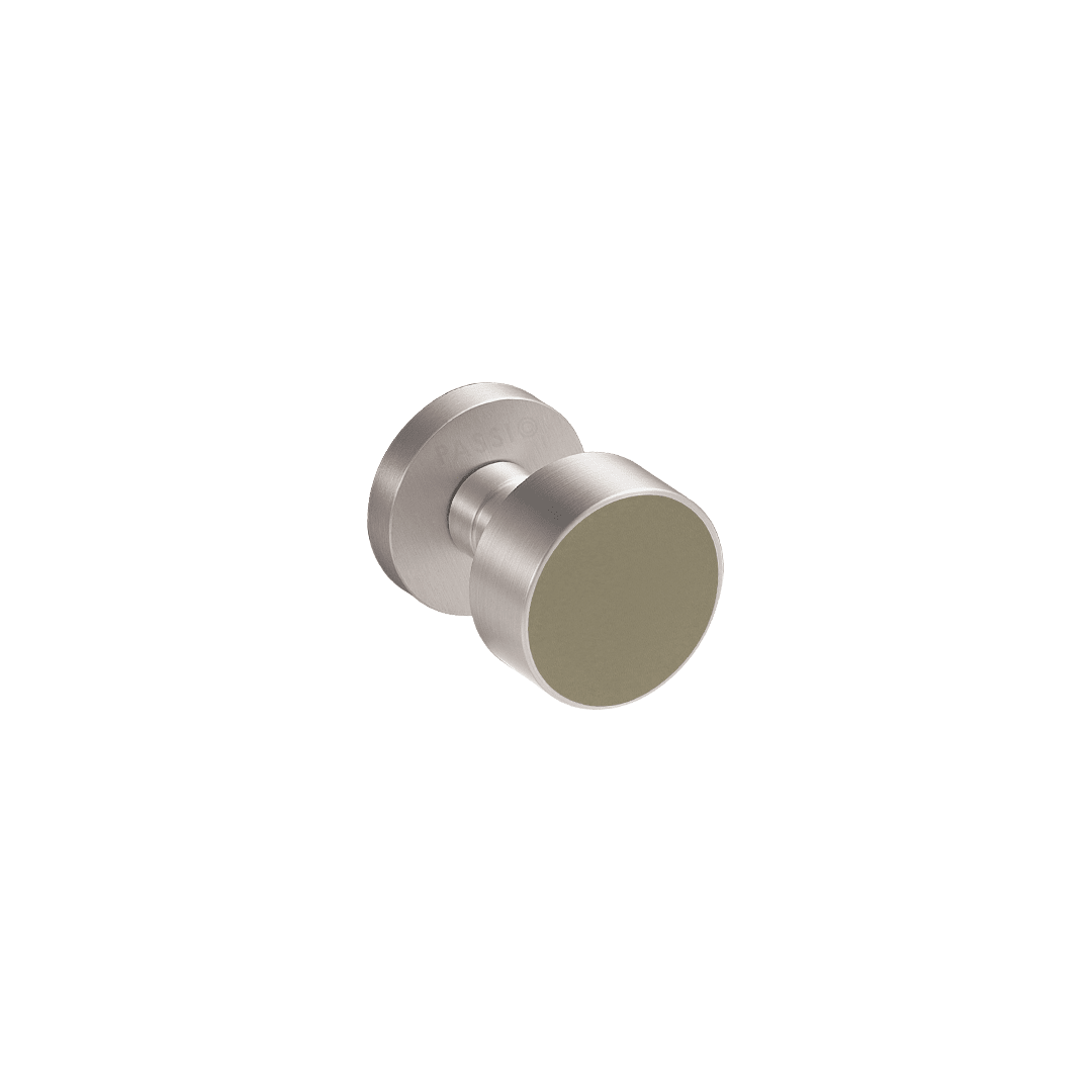 Santo Solid Brass Door Knob | Satin Nickel & Alpine Grey - Passio Interiors