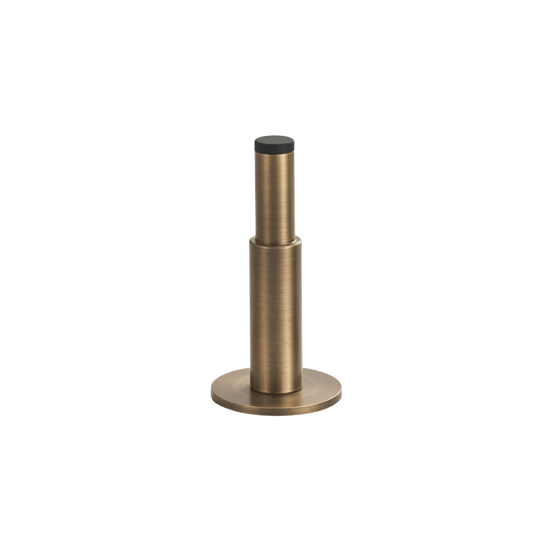 Smooth Pillar Solid Brass Door Stop | Bronze - Passio Interiors