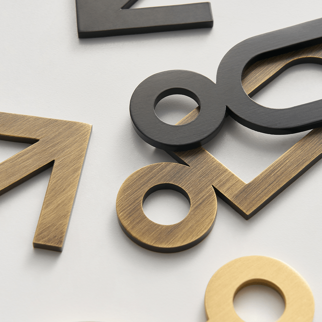 Solid Brass Bathroom & Accessibility Signage | Bronze - Passio Interiors