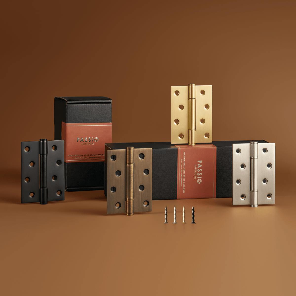 Solid Brass Hinge I | Satin Nickel - Passio Interiors