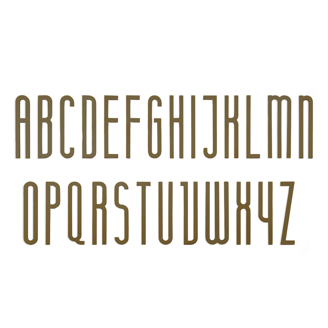 Solid Brass Lettering | Bronze 7cm - Passio Interiors