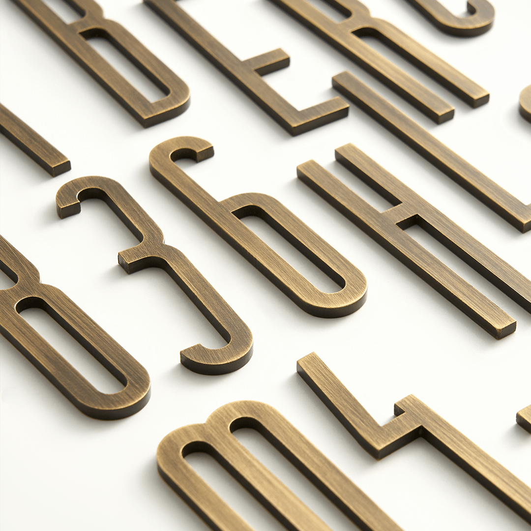 Solid Brass Lettering | Bronze 7cm - Passio Interiors