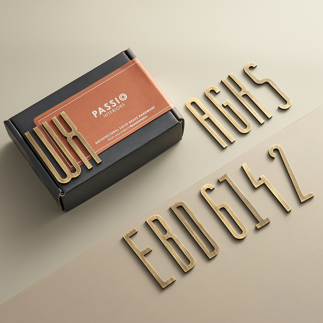 Solid Brass Lettering | Bronze 7cm - Passio Interiors