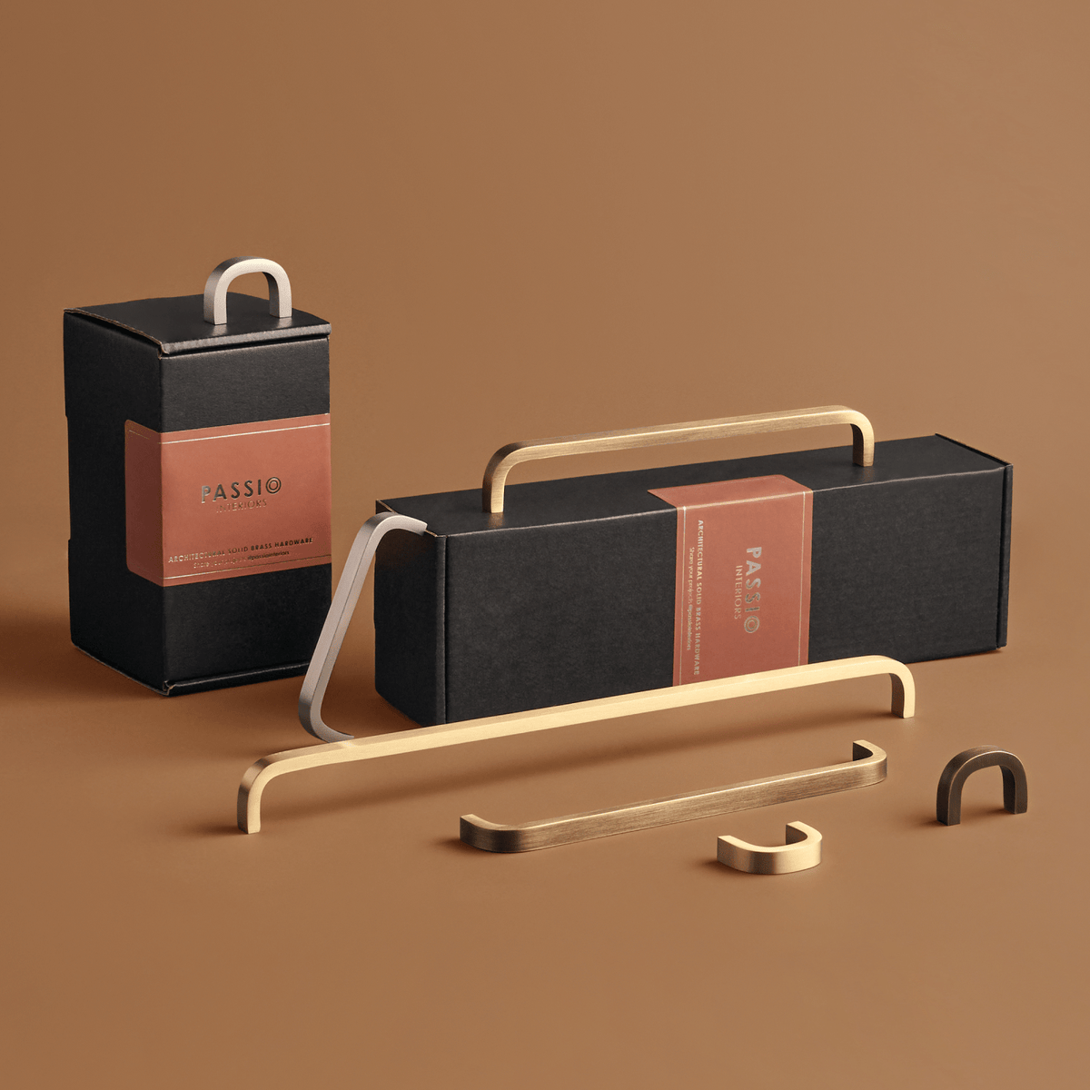 Sora Solid Brass Handle | Satin Nickel - Passio Interiors