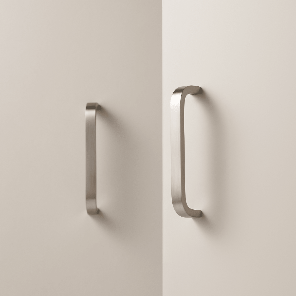 Sora Solid Brass Handle | Satin Nickel - Passio Interiors