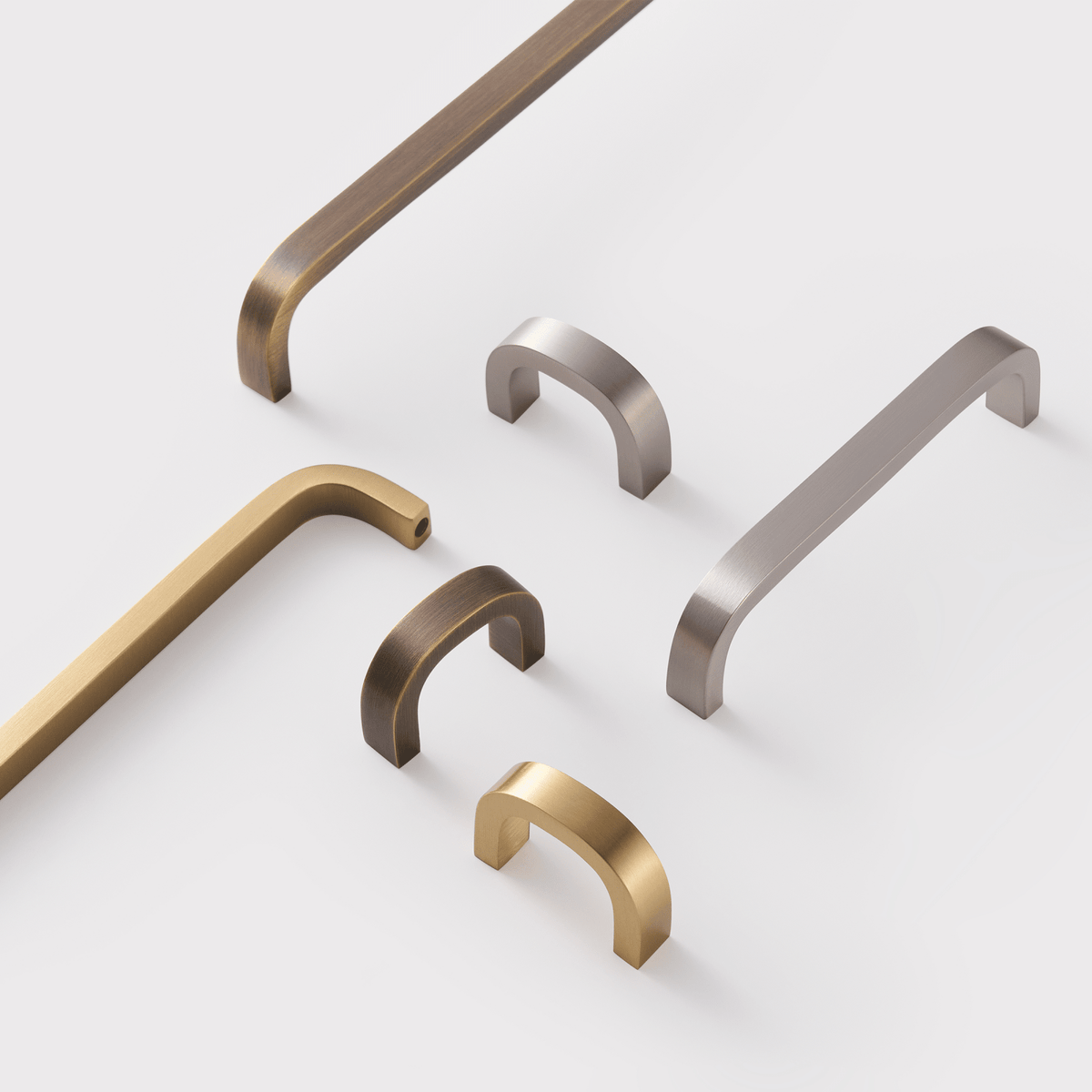 Sora Solid Brass Handle | Satin Nickel - Passio Interiors