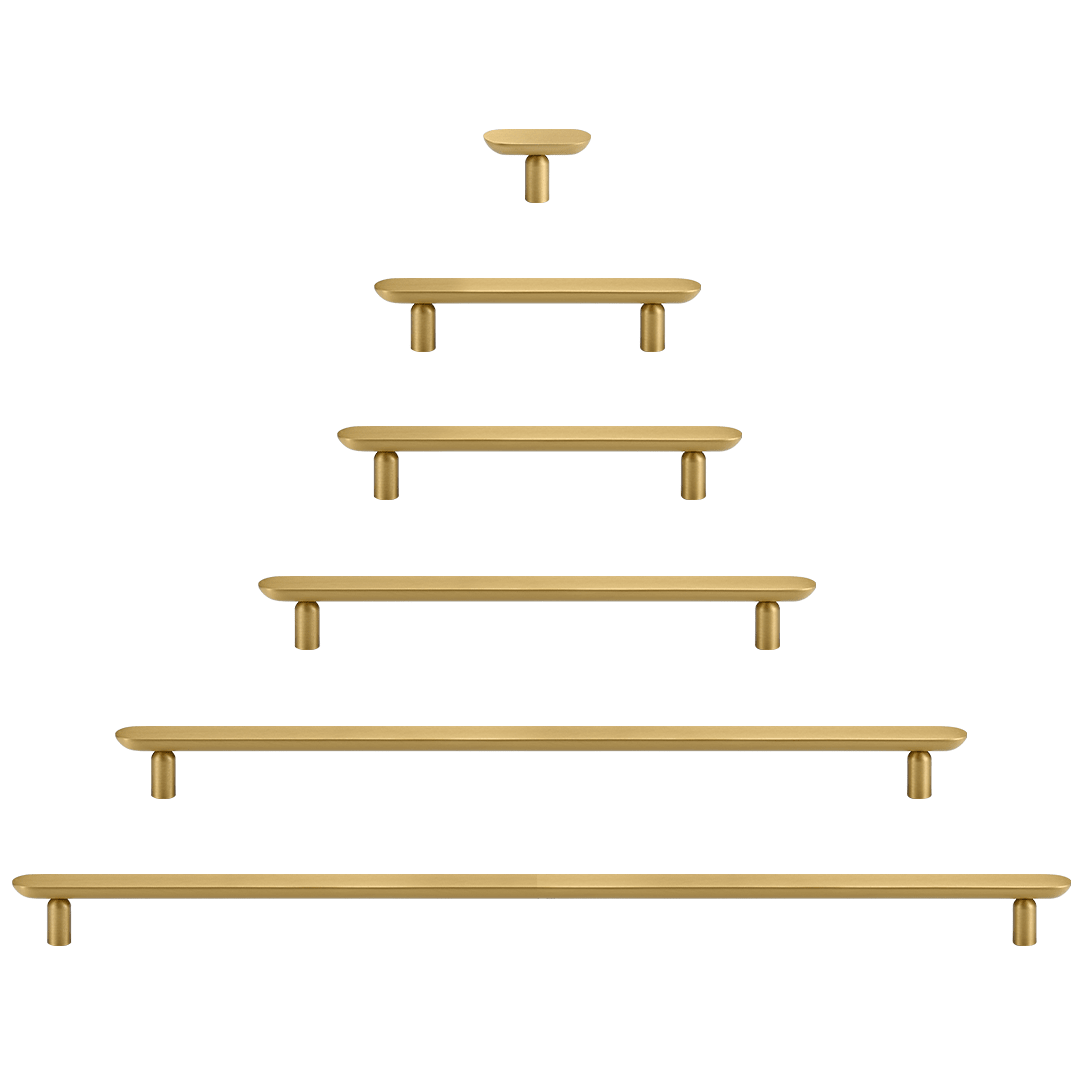 Vela Solid Brass Handle | Gold - Passio Interiors
