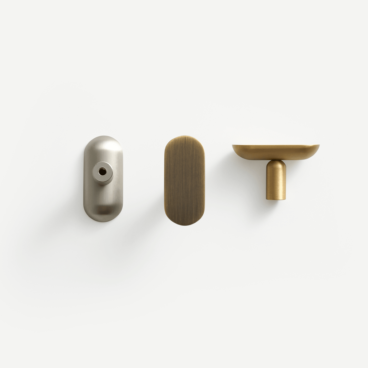 Vela Solid Brass Handle | Satin Nickel - Passio Interiors