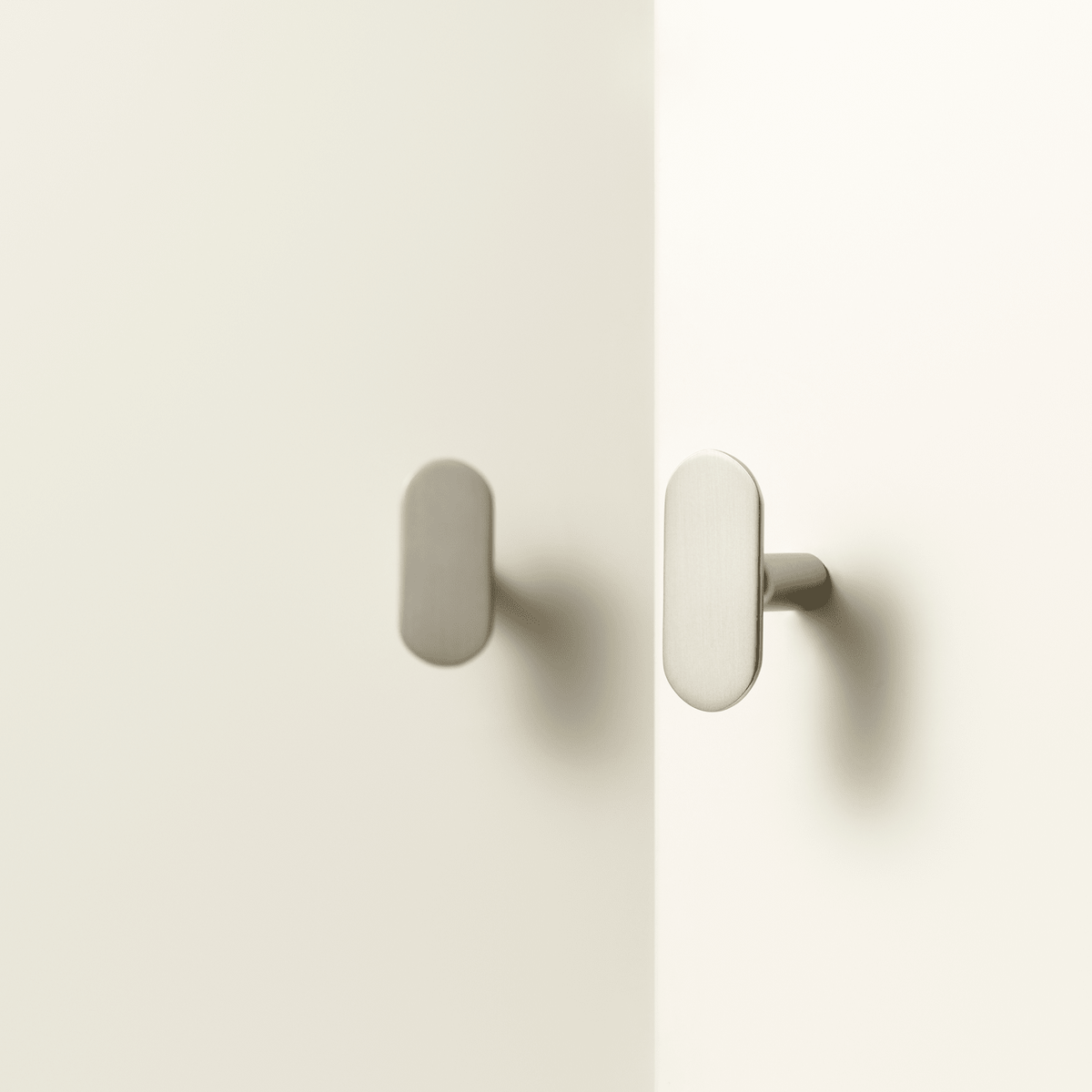Vela Solid Brass Handle | Satin Nickel - Passio Interiors