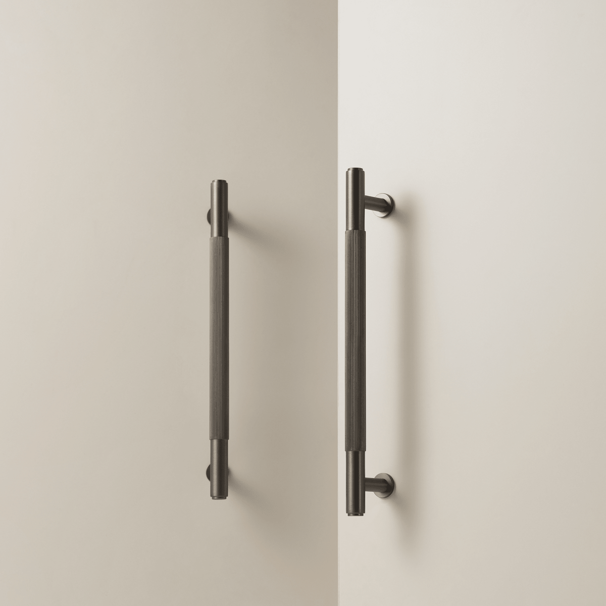 Vexel Solid Brass Handle | Gunmetal - Passio Interiors