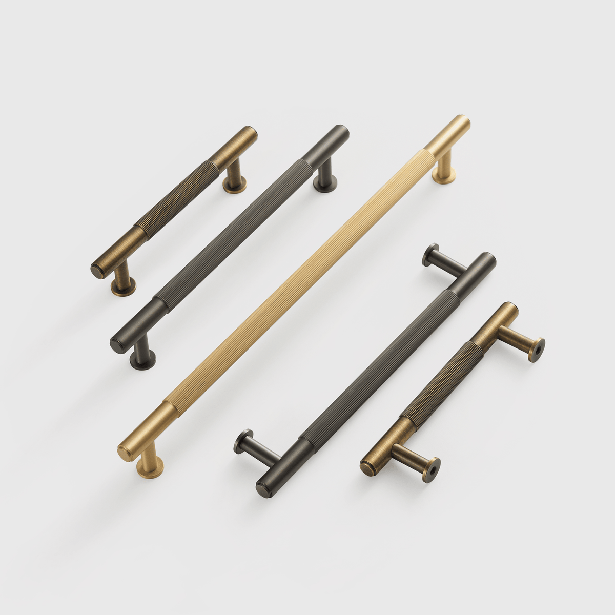 Vexel Solid Brass Handle | Gunmetal - Passio Interiors