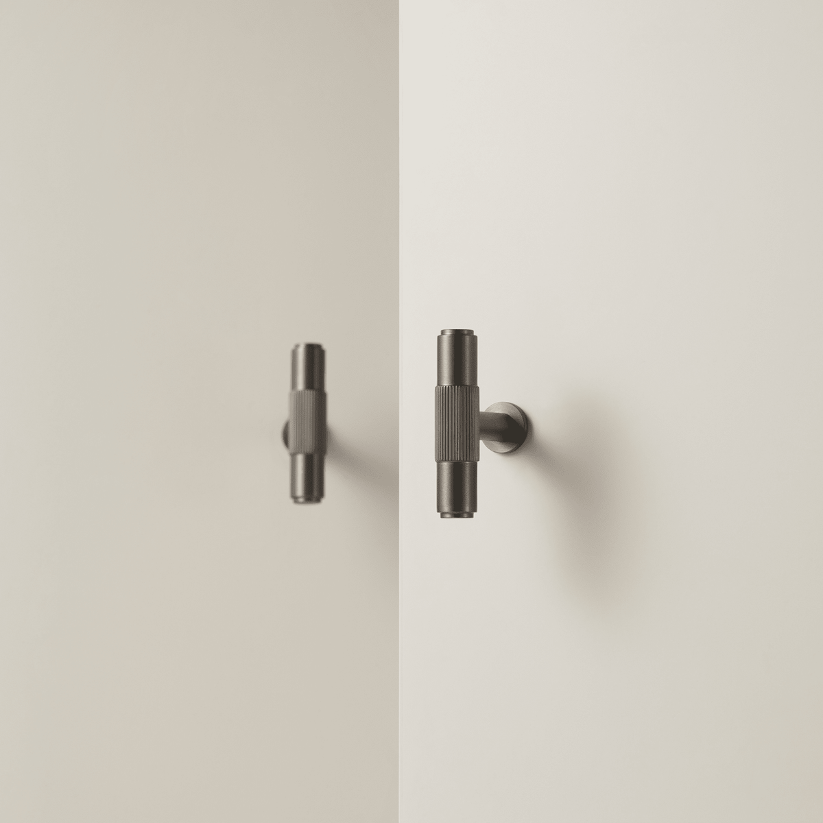 Vexel Solid Brass Handle | Gunmetal - Passio Interiors