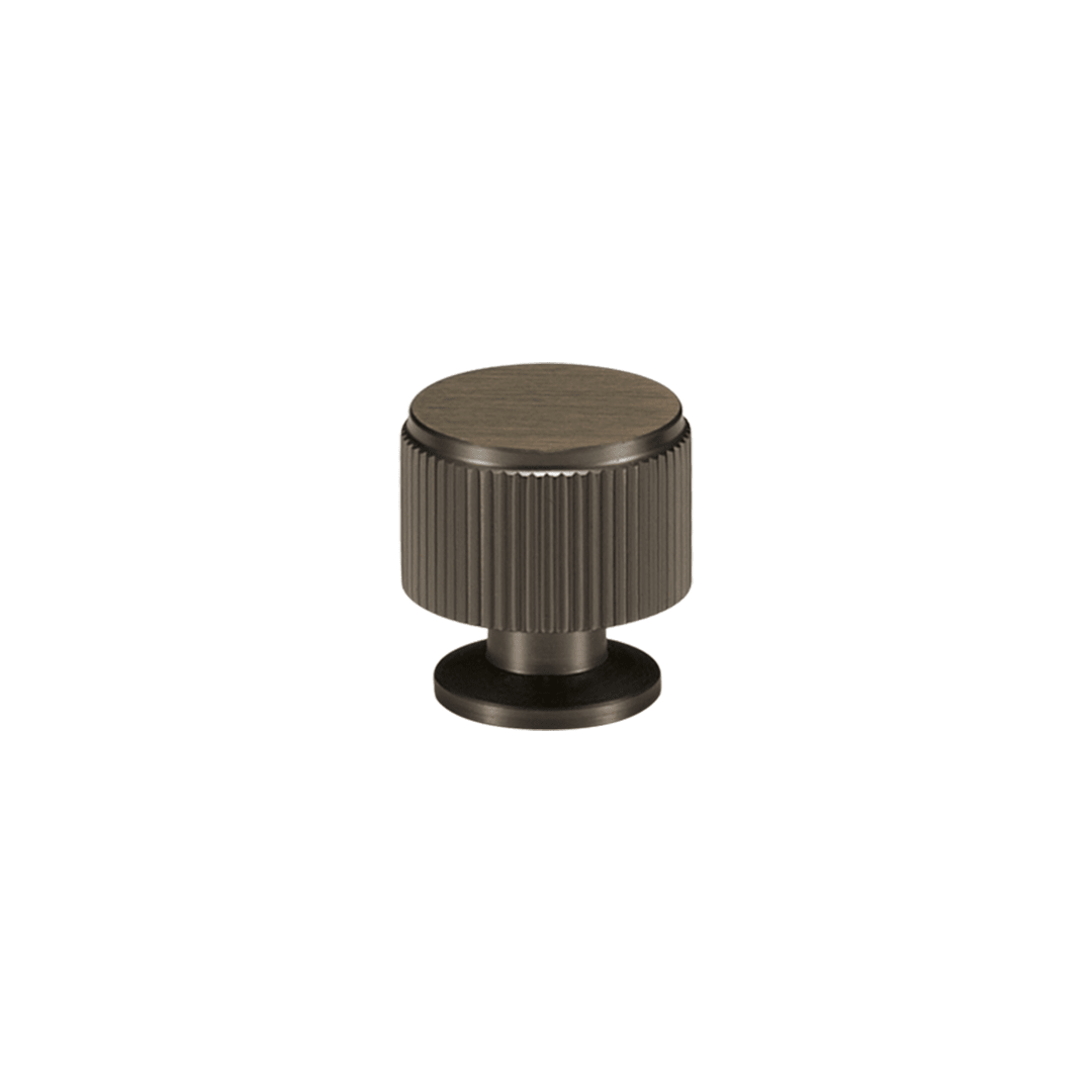 Vexel Solid Brass Knob | Gunmetal - Passio Interiors