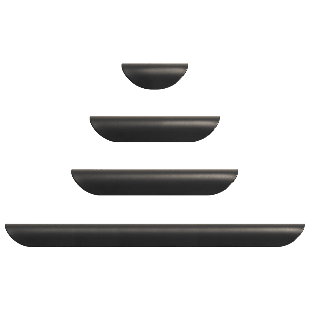 Wade Solid Brass Lip Pull | Black - Passio Interiors