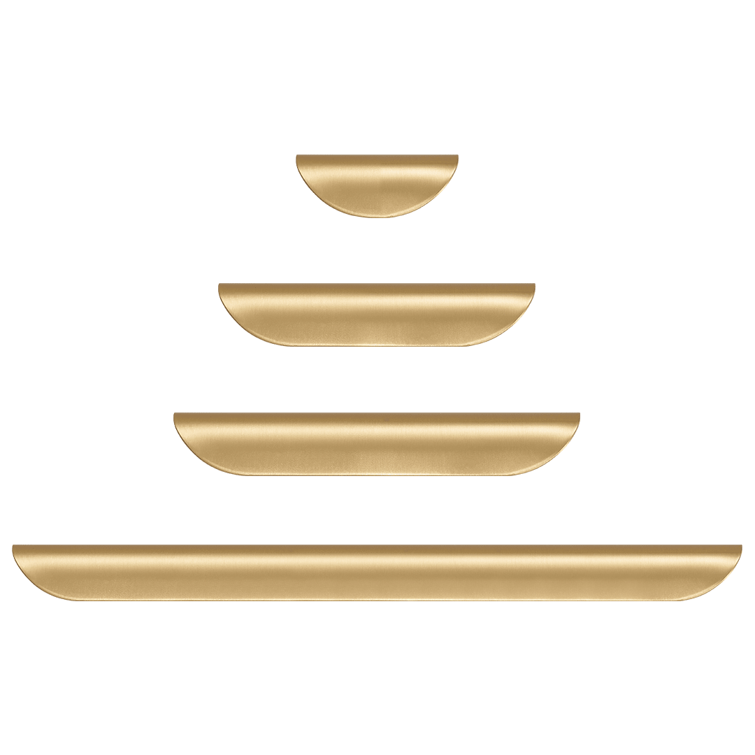 Wade Solid Brass Lip Pull | Satin Brass - Passio Interiors