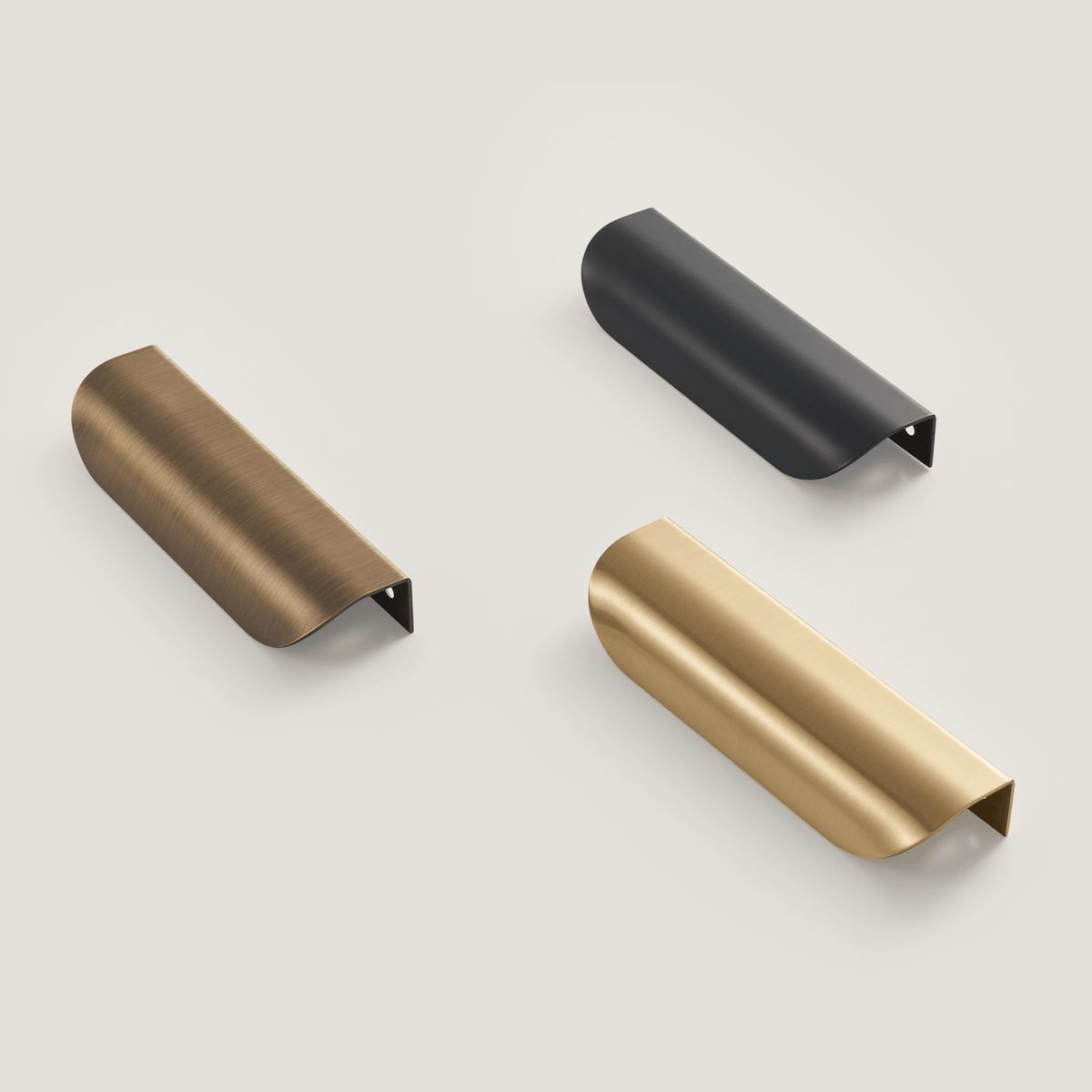 Wade Solid Brass Lip Pull | White - Passio Interiors